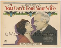 4t0580 YOU CAN'T FOOL YOUR WIFE TC 1923 great romantic c/u of pretty Leatrice Joy & Lewis Stone!