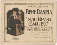 4t0581 YOU NEVER CAN TELL TC 1920 pretty Bebe Daniels wearing fur coat by Jack Mulhall, ultra rare!