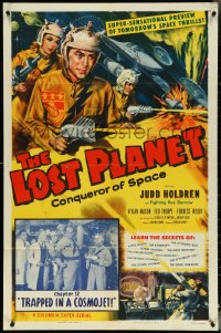 4t1157 LOST PLANET chapter 12 1sh 1953 Columbia sci-fi serial, Trapped in a Cosmojet, ultra rare!