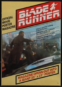 4t0326 BLADE RUNNER English magazine 1982 official movie magazine opens to 23x33 poster, rare!