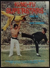 4t0327 KUNG-FU SUPERSTARS English magazine 1970s includes spreads of Bruce Lee & David Carradine!