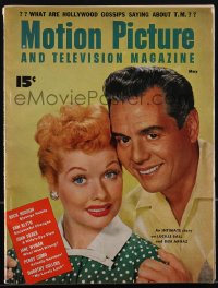 4t0331 MOTION PICTURE magazine May 1954 Lucille Ball & Desi Arnaz, an intimate story!