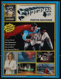 4t0329 SUPERMAN III English magazine 1983 official movie magazine opens to 23x33 poster, rare!