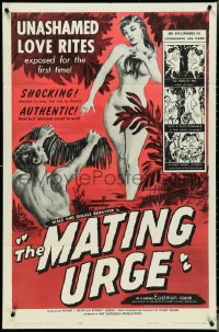 4t1179 MATING URGE 1sh 1960 courtship around the world including naked island natives!