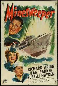 4t1185 MINESWEEPER 1sh 1943 Richard Arlen, Jean Parker, Russell Hayden, WWII Naval warfare!