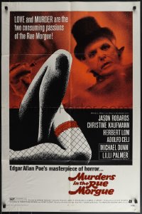 4t1195 MURDERS IN THE RUE MORGUE 1sh 1971 Edgar Allan Poe, sexy legs in fishnet stockings!