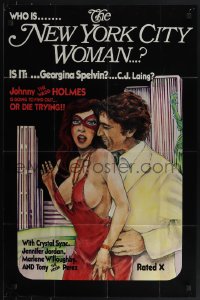 4t1201 NEW YORK CITY WOMAN 24x37 1sh 1980 Spelvin, John Holmes, ultra rare style with full color!