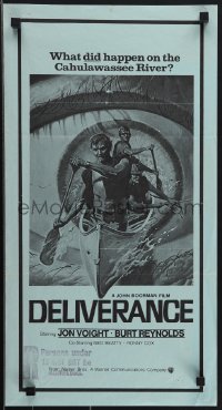 4t0308 DELIVERANCE New Zealand daybill 1972 Jon Voight, Burt Reynolds, Ned Beatty, Boorman, rare!