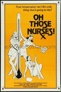 4t1213 OH THOSE NURSES 1sh 1982 Lisa Thatcher, Merle Michaels, April May & Ron Jeremy, sexy art!