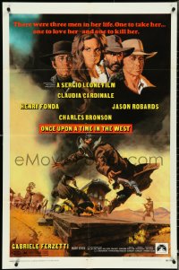 4t1215 ONCE UPON A TIME IN THE WEST 1sh 1969 Sergio Leone, Cardinale, Fonda, Bronson, Robards!