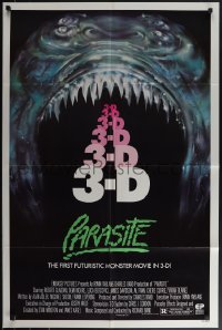 4t1226 PARASITE 1sh 1982 Demi Moore, the first futuristic monster movie in 3-D!