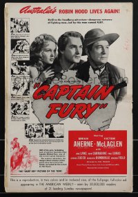 4t0091 CAPTAIN FURY pressbook 1939 June Lang, Paul Lukas, Brian Aherne Australia, Hal Roach, rare!