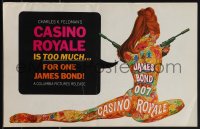 4t0092 CASINO ROYALE pressbook 1968 all-star James Bond spy spoof, sexy Robert McGinnis art!