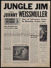 4t0104 JUNGLE JIM pressbook 1948 Johnny Weissmuller, Virginia Grey, George Reeves, very rare!