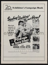 4t0113 PICKUP ON SOUTH STREET pressbook 1953 Richard Widmark, Jean Peters, Sam Fuller, with herald!