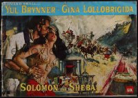 4t0356 SOLOMON & SHEBA pressbook 1959 art of Yul Brynner with hair & super sexy Gina Lollobrigida!