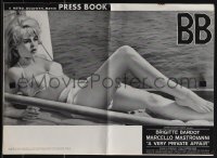 4t0358 VERY PRIVATE AFFAIR pressbook 1962 great images of sexiest Brigitte Bardot in bikini!