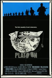 4t1235 PLATOON 1sh 1986 Oliver Stone, Vietnam, the first casualty of war is Innocence!