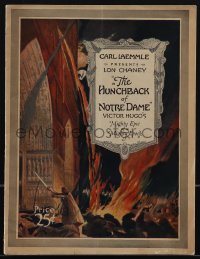 4t0309 HUNCHBACK OF NOTRE DAME souvenir program book 1923 Lon Chaney as Quasimodo, Universal classic!