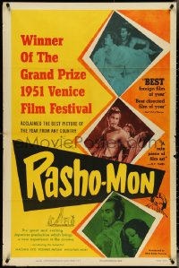 4t1249 RASHOMON 1sh 1952 Akira Kurosawa Japanese classic with Toshiro Mifune & Machiko Kyo, rare!