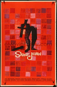 4t1273 SAINT JOAN 1sh 1957 Joan of Arc, directed by Otto Preminger, wonderful Saul Bass art!