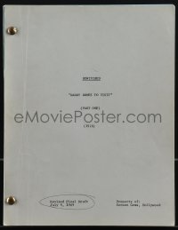 4t0269 BEWITCHED TV revised final draft script July 9, 1969 for the Daddy Comes to Visit episode!