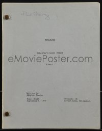 4t0274 BEWITCHED TV final draft script September 8, 1970, for the Samantha's Magic Potion episode!