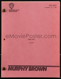 4t0277 MURPHY BROWN group of 4 TV final draft scripts 1988-1991 written by Siamis & Diane English!