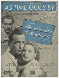 4t0311 CASABLANCA sheet music 1942 Humphrey Bogart, Ingrid Bergman, classic As Time Goes By!