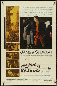 4t1298 SPIRIT OF ST. LOUIS 1sh 1957 James Stewart as aviator Charles Lindbergh, Billy Wilder!