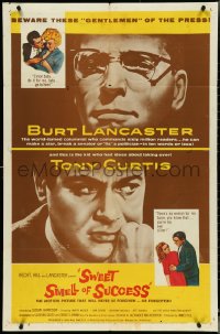 4t1311 SWEET SMELL OF SUCCESS 1sh 1957 Burt Lancaster as J.J. Hunsecker, Tony Curtis as Sidney Falco!