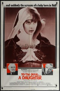 4t1334 TO THE DEVIL A DAUGHTER 1sh 1976 Widmark, Christopher Lee, Nastassja Kinski, white style!