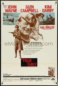 4t1343 TRUE GRIT int'l 1sh 1969 John Wayne as Rooster Cogburn, Kim Darby, Glen Campbell