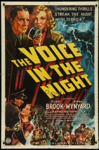 4t1357 VOICE IN THE NIGHT 1941 Anthony Asquith, Clive Brook in Freedom Radio, Nazis, ultra rare!