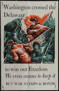 4t0198 BUY WAR STAMPS & BONDS 12x18 WWII war poster 1942 patriotic art by J. Daugherty!