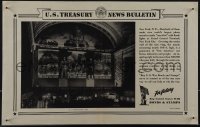 4t0219 U.S. TREASURY NEWS BULLETIN 12x19 WWII war poster 1940s 100ft mural at Grand Central Station!