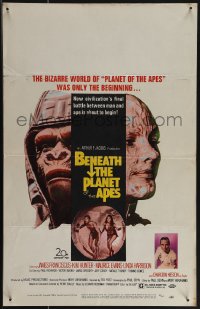 4t0055 BENEATH THE PLANET OF THE APES WC 1970 sci-fi sequel, what lies beneath may be the end!