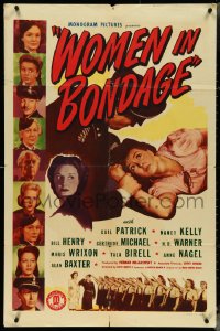 4t1370 WOMEN IN BONDAGE 1sh 1943 WWII degraded women, Gail Patrick, Nancy Kelly, very rare!