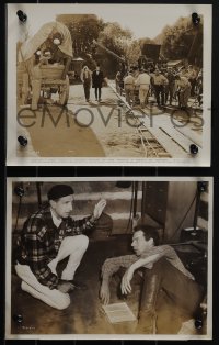 4t1740 ABE LINCOLN IN ILLINOIS 4 8x10 stills 1940 Raymond Massey candid on set in two and fishing!