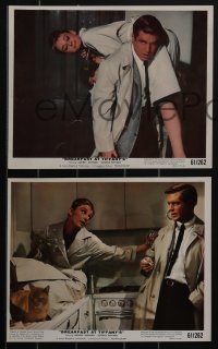 4t1770 BREAKFAST AT TIFFANY'S 3 color 8x10 stills 1961 Audrey Hepburn, George Peppard, Patricia Neal!