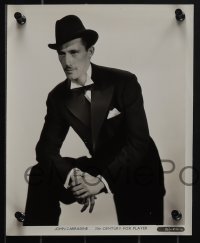 4t1782 JOHN CARRADINE 3 8x10 stills 1930s great full-length and close-up portraits in suit & tie!