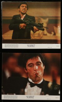 4t1715 SCARFACE 8 8x10 mini LCs 1983 Al Pacino as Tony Montana, Michelle Pfeiffer, De Palma!