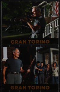 4t0338 GRAN TORINO 8 French LCs 2009 great images of cranky old man Clint Eastwood!