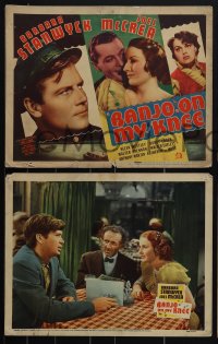 4t0887 BANJO ON MY KNEE 4 LCs 1936 Stanwyck, McCrea, Ebsen, romance of the Mississippi!