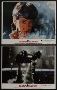 4t0903 BLADE RUNNER 3 LCs 1982 Ridley Scott classic, smoking Sean Young, street scenes, Spinner!