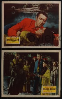 4t0889 BROKEN ARROW 4 LCs 1950 great images of James Stewart, sexy Native American Debra Paget!