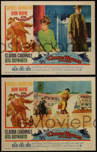 4t0907 CIRCUS WORLD 3 LCs 1965 big John Wayne & distraught Rita Hayworth in one plus great scenes!