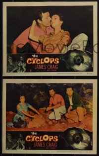 4t0823 CYCLOPS 8 LCs 1957 Bert I. Gordon, Lon Chaney Jr., it was a monster yet it was a man!