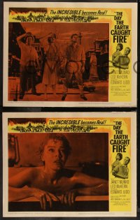 4t0824 DAY THE EARTH CAUGHT FIRE 8 LCs 1962 Val Guest, jolting events of tomorrow, complete set!