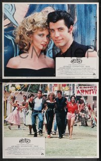 4t0835 GREASE 8 int'l LCs 1978 John Travolta & Olivia Newton-John in a most classic musical!